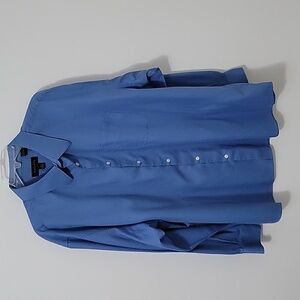 Axist Blue Pinstrip Button Down Shirt, Size 18 1/2 34/35